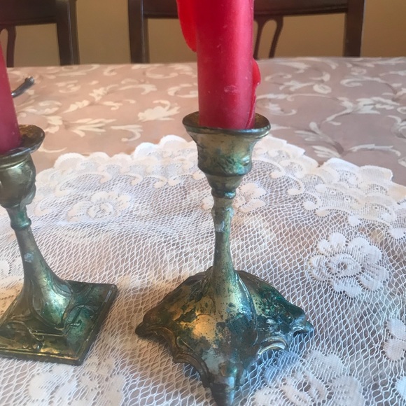 ART NOUVEAU CANDLE HOLDERS - Picture 7 of 16